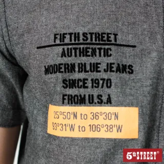 【5th STREET】男牛津布襯衫-銀灰色