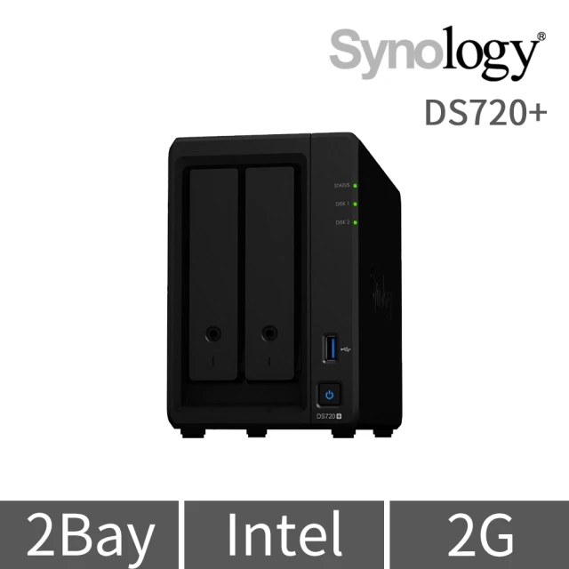 【Synology 群暉科技】DS720+ 2Bay 網路儲存伺服器
