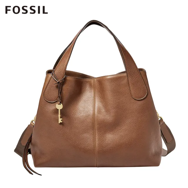 【FOSSIL 官方旗艦館】Maya 咖啡色柔軟真皮手拿包ZB7566200  邵雨薇推薦品牌