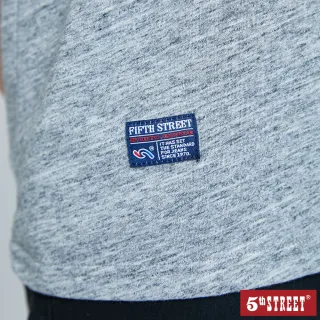 【5th STREET】男經典復古短袖T恤-麻灰