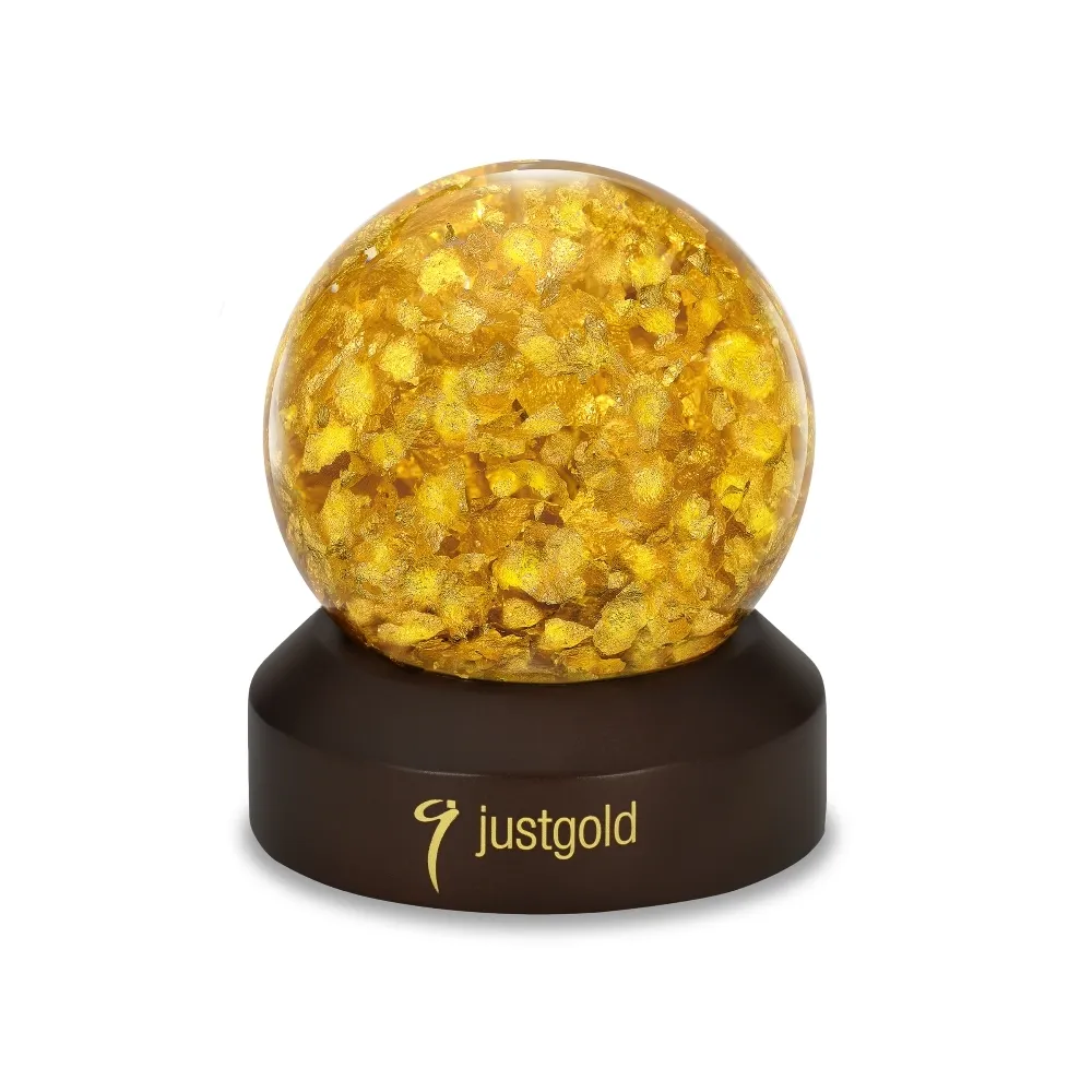 【Just Gold 鎮金店】工藝擺件-金箔水晶球