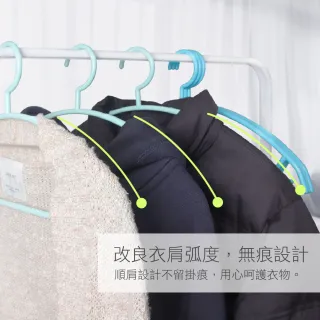 【AXIS 艾克思】台灣製居家達人乾溼兩用順肩無痕防滑塑膠衣架(28入組)
