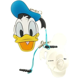 【Disney 迪士尼】唐老鴨防塵塞+夾式捲線器(迪士尼)