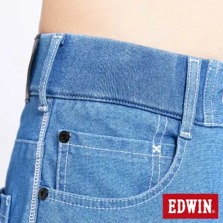【EDWIN】JERSEYS EJ6 PK透氣錐形迦績褲-男款(拔洗藍)