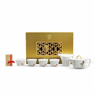【TALES 神話言】臨風駿馬-馬鞍壺茶具組-1壺1茶海4杯(文創 禮品 禮物 收藏)