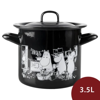 嚕嚕米琺瑯湯鍋 家庭生活 黑色 3.5L