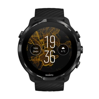 【SUUNTO】Suunto 7 結合豐富的戶外運動與智慧生活功能於一體的GPS腕錶(經典黑 萊姆綠)