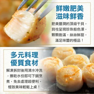 【享吃海鮮】日本北海道特級干貝5包(約6顆/180g±10%/包)