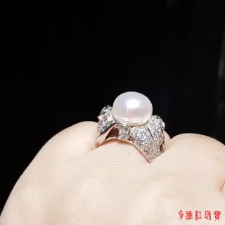 【寶石方塊】天然珍珠戒指-初發芙蓉-925銀飾