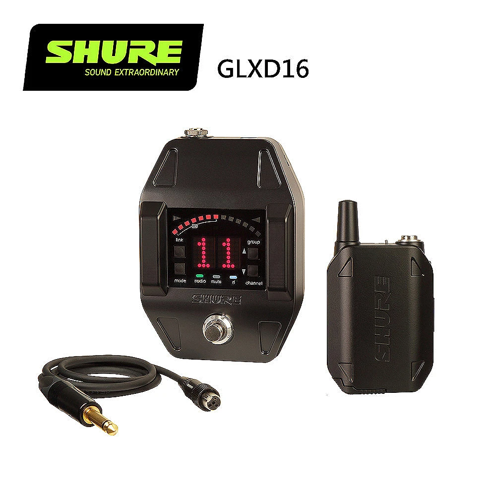 SHURE】GLXD16 無線樂器收音系統-吉他/貝斯/靜音提琴均適用(原廠公司貨