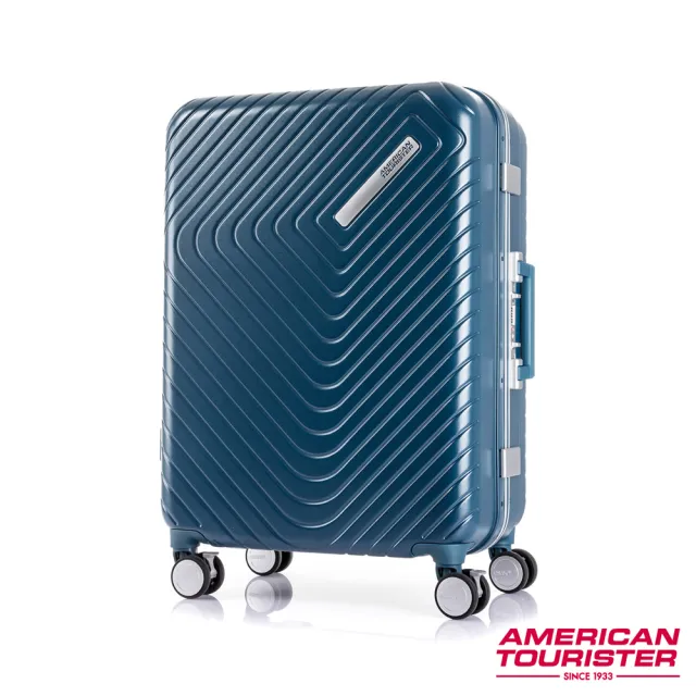 【AT美國旅行者】28吋Esquino 鋁合金細框剎車雙輪行李箱 藍(GN1)