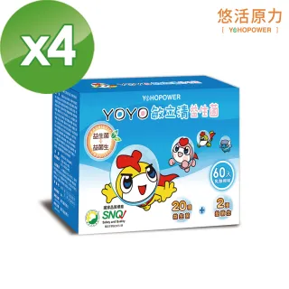 【悠活原力】YOYO敏立清益生菌-乳酸原味x4盒(60條/盒)
