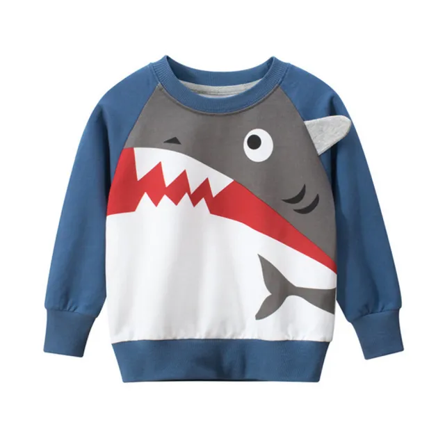 【Baby 童衣】造型鯊魚長袖T 寶寶圓領長袖上衣 88562(共一色)