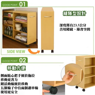 【C&B】元川開放式隙縫收納櫃