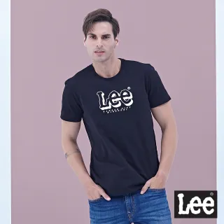 【Lee】立體Logo印花 男短袖T恤-沉穩黑