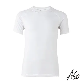 【A.S.O 阿瘦集團】環保負離子衣- 短袖圓領排汗T恤-白(2件裝)