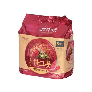 【韓國NOBRAND】韓式大醬辣牛肉風味拉麵(115公克X5包)