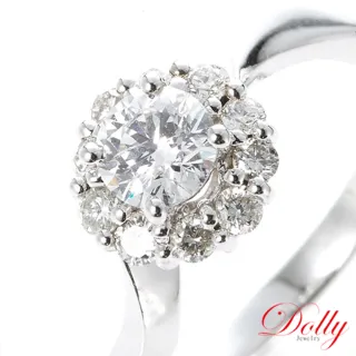 【DOLLY】14K金 求婚戒0.50克拉完美車工鑽石戒指(001)