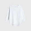 【GAP】女裝 厚磅密織系列 簡約素色寬鬆圓領長袖T恤(多色可選)