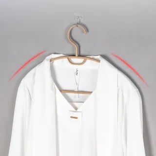 【IDEA】半弧形無痕防滑疊掛晾曬衣架(60入)