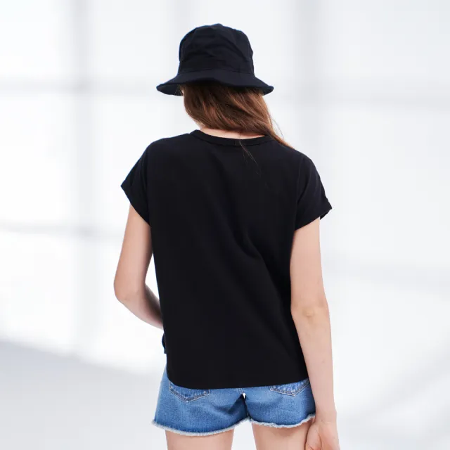 【Lee】花漾Lee Jeans 女短袖T恤-氣質黑 / 季節性版型