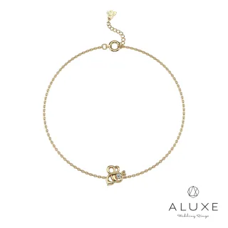 【ALUXE 亞立詩】迪士尼 10K金 蜜蜂造型 鑽石 手鍊 小熊維尼