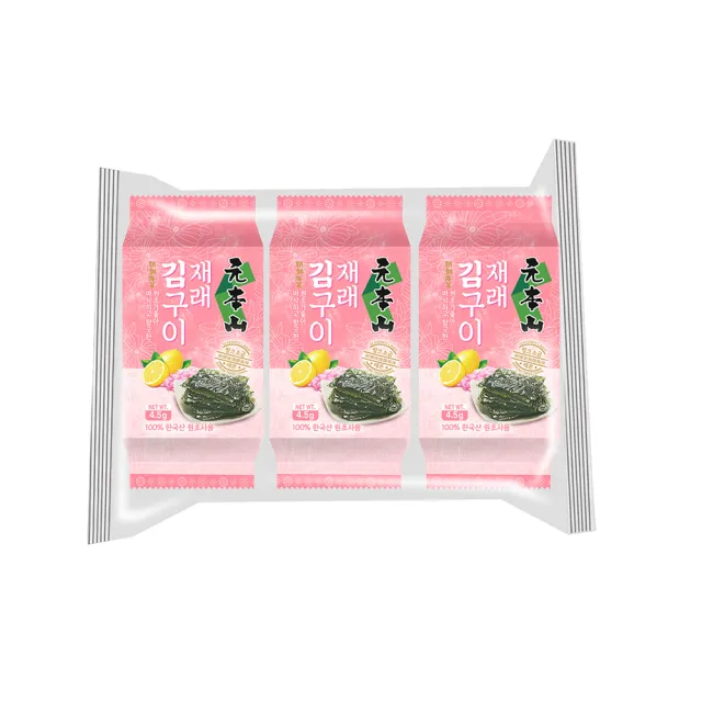 【元本山】朝鮮海苔-檸檬玫瑰鹽風味(4.5gx3包)