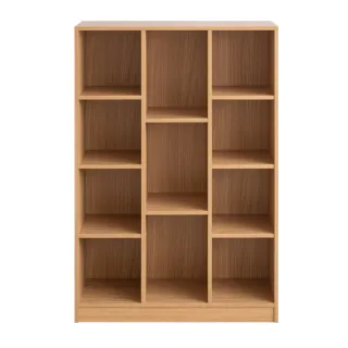 【TZUMii】賀比大規格十一格書櫃-原木色(書架 收納櫃 置物櫃 空櫃)