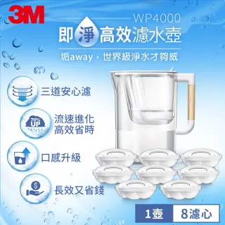 【3M】WP4000 即淨高效濾水壺(1壺+8濾心)