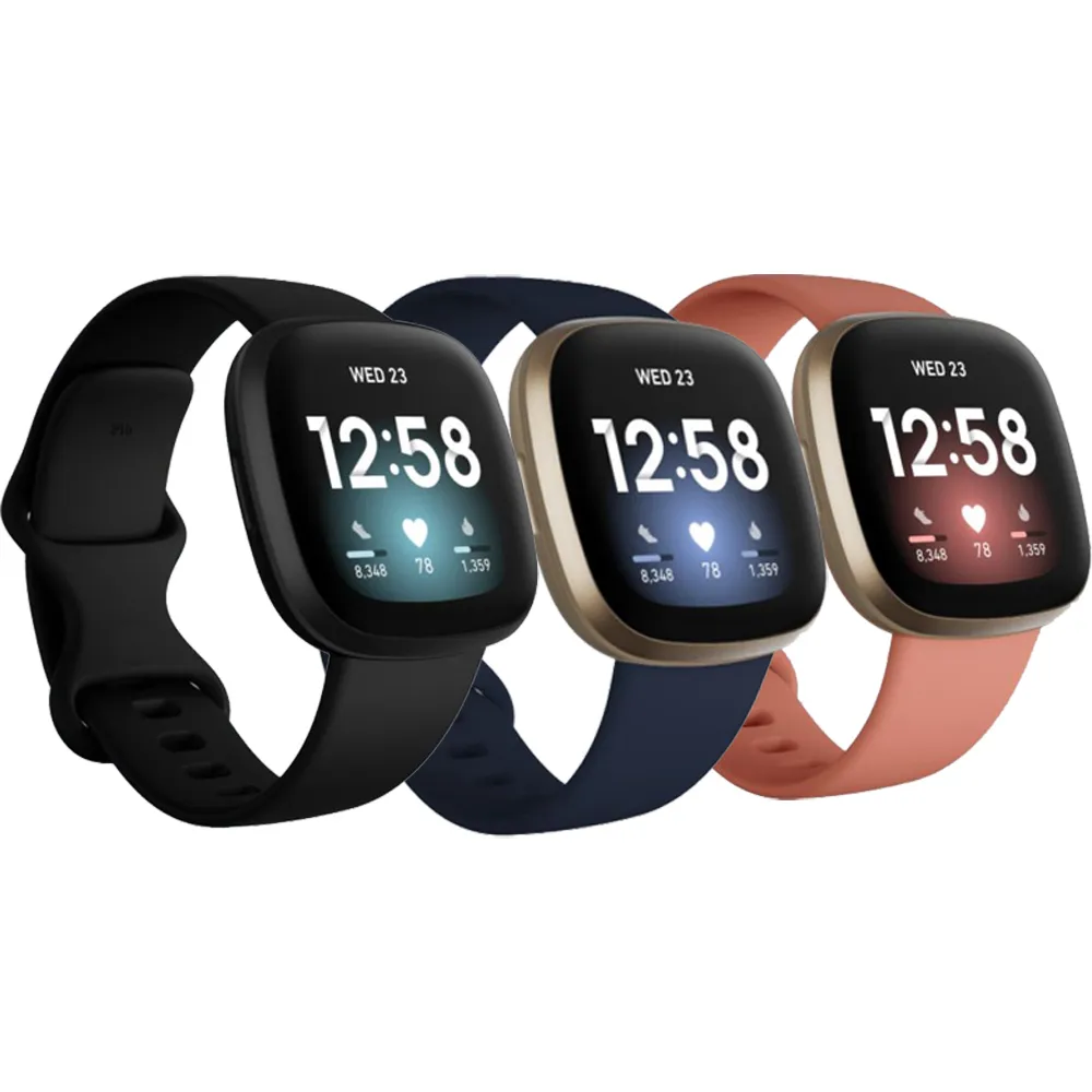 【Fitbit】VERSA 3 智慧手錶 運動手錶 贈保護殼+原廠帆布袋(公司貨)