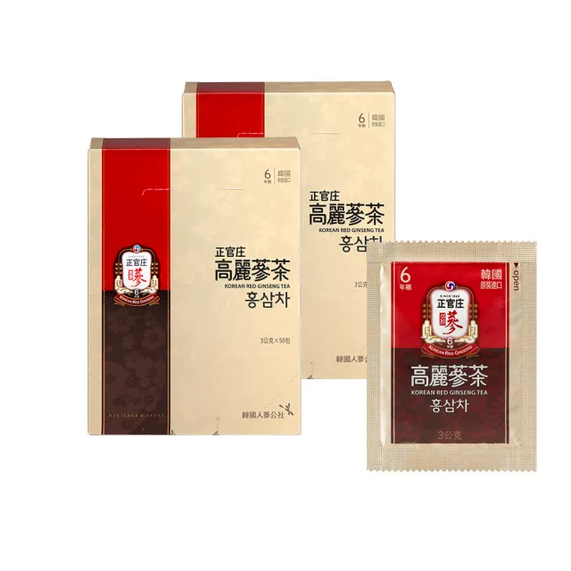【正官庄】高麗蔘茶2盒組(3g/包x50包/盒)