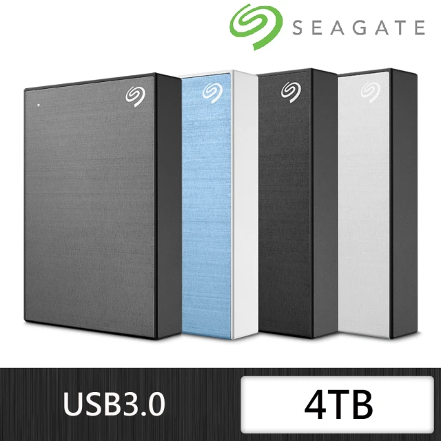 第02名 【SEAGATE 希捷】One Touch 4TB 2.5吋外接硬碟(極夜黑-星鑽銀-冰川藍-太空灰)