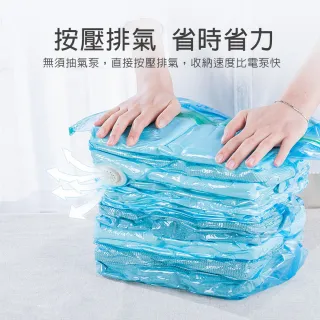 【太力】藍色經典立體免抽氣壓縮袋(3件組)