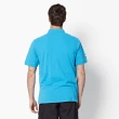 【JEEP】男裝 夏日洗舊風美國旗刺繡短袖POLO衫(藍色)