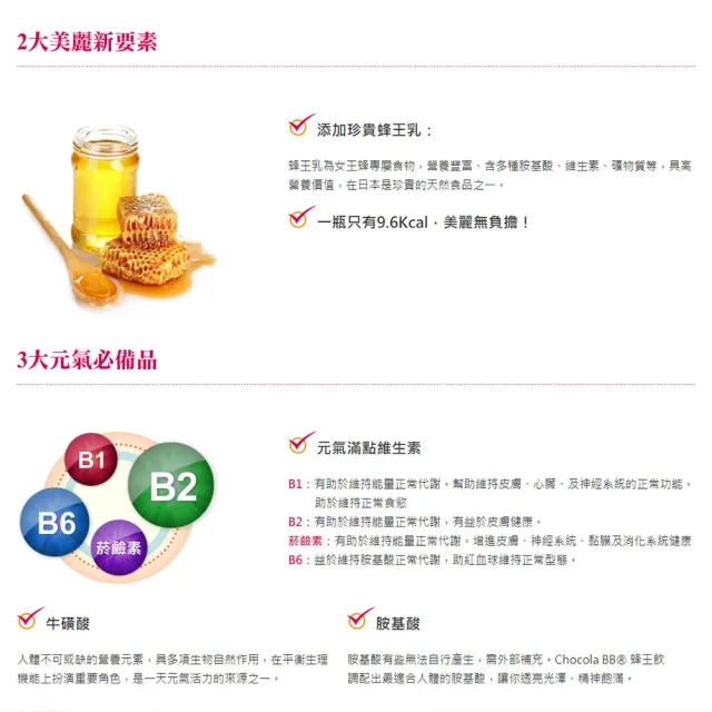 即期品【Eisai 衛采】Chocola BB 蜂王飲×50瓶(1盒10瓶裝 曾沛慈代言 健康美麗2in1 養顏美容+營養補給)