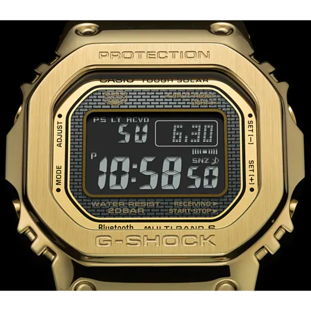 CASIO 卡西歐】G-SHOCK 全金屬太陽能智慧藍牙電波錶-金色(GMW-B5000GD