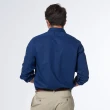 【NAUTICA】男裝極簡風格印花長袖襯衫(藍)