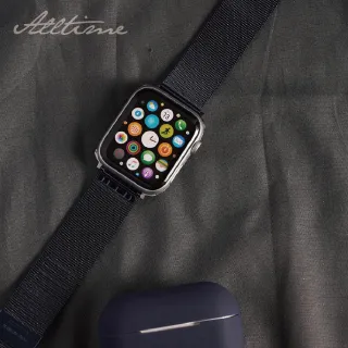 【ALL TIME 完全計時】Apple Watch S7/6/SE/5/4 42/44/45mm 六色細米蘭 316L不鏽鋼帶