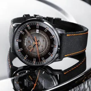 【MIDO 美度】官方授權經銷商 M3 COMMANDER 香榭系列 80小時動力儲存 漸層透視機械腕錶(M0214073741100)