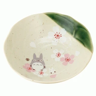 龍貓 日本製 陶瓷圓盤 《綠櫻花款》(平輸品)