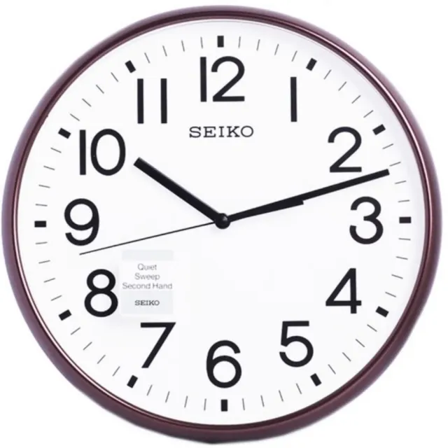 【SEIKO 精工】精工 簡約時尚 滑動式秒針 靜音 時鐘 掛鐘(QXA677B)