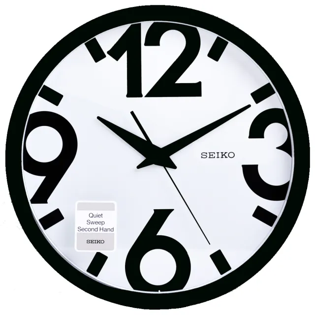 【SEIKO 精工】藝術設計風 滑動式秒針 靜音 時鐘 掛鐘(QXA476A)