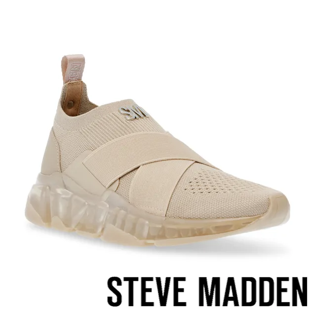 【STEVE MADDEN】GRATIFIED 氣墊網布繃帶套穿鞋(卡其色)