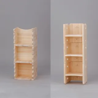 【IKONIH愛可妮】日本檜木: 波浪造型椅(2歲以上適用/多功能椅/長凳/書櫃)