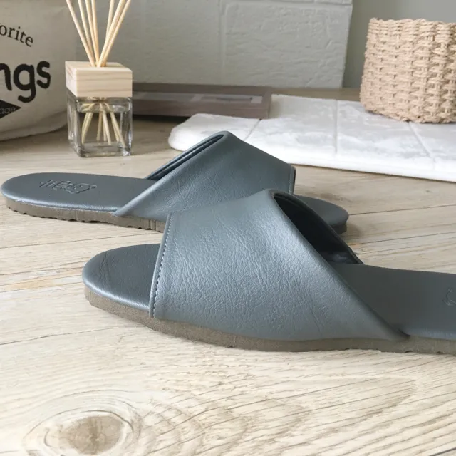 【iSlippers】簡約純色皮質靜音防滑室內拖鞋(6雙任選)