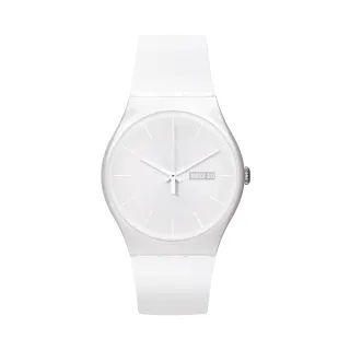 【SWATCH】New Gent 原創系列手錶WHITE REBEL白淨(41mm)