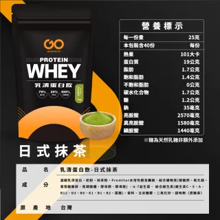 【果果堅果】濃縮乳清蛋白-日式抹茶(1公斤/袋)
