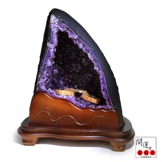 【開運方程式】頂級巴西超大面寬鈦晶共生紫水晶洞JU144(19.8kg大面寬紫晶洞)