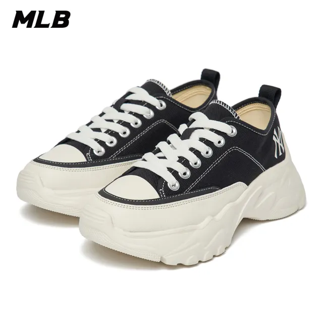 【MLB】低筒帆布老爹鞋 Chunky Low系列 紐約洋基隊(3ASHUL22N-50BKS)