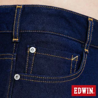 【EDWIN】JERSEYS迦績EJ3透氣復古牛仔短褲-男款(原藍磨)
